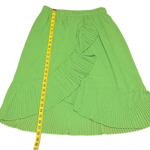 NWT J. Crew Green Tulip Hem Skirt with Pleated Ruffle Size Small S 📦 - Picture 10 of 13